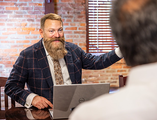 Mike Dieter with client